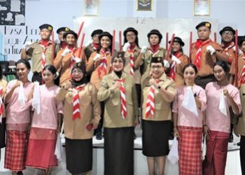 Widya Pimpin Upacara Pembukaan Penguatan Pendidikan Karakter Pramuka Yosep Kam