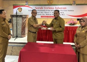 Sertijab Kadiskominfo Maluku Dihadiri Inspektur dan Kepala BKD Maluku