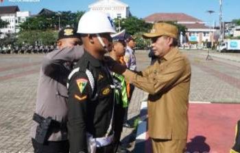 Jelang Idul Fitri 1444, Polresta-Pemkot Ambon Gelar Apel Operasi Ketupat 2023