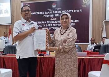 Ana Latuconsina Resmi Daftar Balon Anggota DPD RI