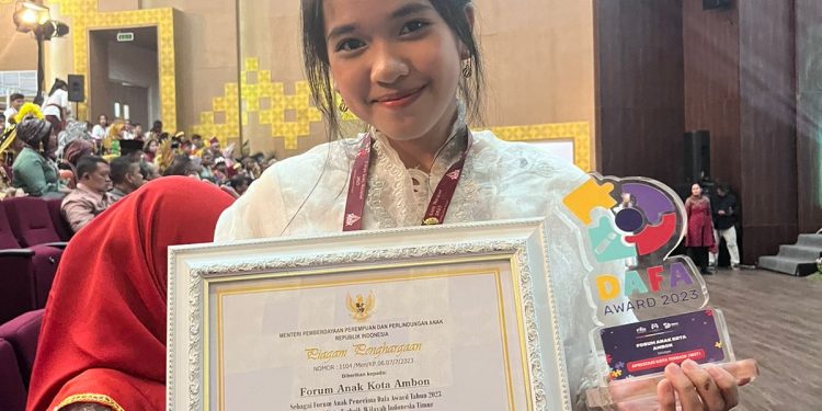 Menteri PPPA Anugerahi Penghargaan DAFA Award 2023 Kepada Kota Ambon