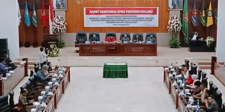 Dua Fraksi DPRD Tolak LPJ Gubernur Maluku TA 2022, 6 Fraksi Terima