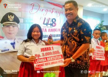 Tamara Ayawaila Raih Juara 1 Lomba Bertutur Tingkat Kota Ambon