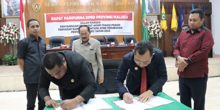 DPRD Maluku Setujui Ranperda APBD Perubahan Tahun Anggaran 2023