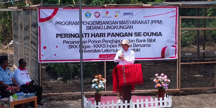 Peringati Hari Pangan Sedunia, SKK Migas Pamalu & YPT-RLS Tanam 400 Bibit Pohon