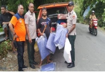 BPBD Ambon Tangani Longsor di Pemukiman Warga