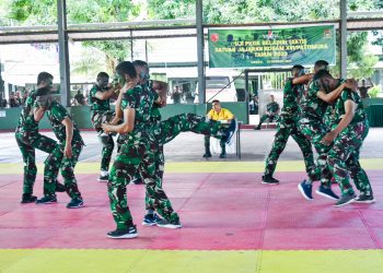 Kodam Pattimura Gelar Uji Petik Beladiri Taktis