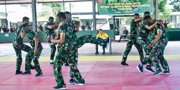 Kodam Pattimura Gelar Uji Petik Beladiri Taktis