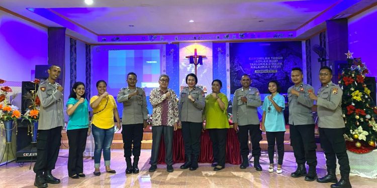 Warga Polda Maluku Sosialisasi Kamtibmas Pemilu Tahun 2024