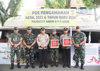 Kapolda Maluku dan Pangdam Pattimura Tinjau Pengamanan di Gereja dan Pos Pelayanan