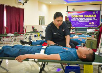 Songsong HUT ke-78 POMAL, Lantamal IX Ambon Gelar Donor Darah