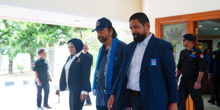 Satgas OMB Salawaku Amankan Kunjungan Surya Paloh di Ambon