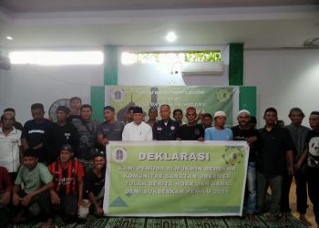 Sukseskan Pemilu 2024, Pemuda Almukmin dan Komunitas Bangtan Dreamer Deklarasi Tolak Berita Hoaks dan SARA