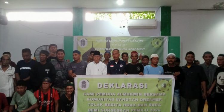 Sukseskan Pemilu 2024, Pemuda Almukmin dan Komunitas Bangtan Dreamer Deklarasi Tolak Berita Hoaks dan SARA