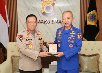 Kapolda Maluku Terima Kunjungan Kakor Polairud Baharkam Polri
