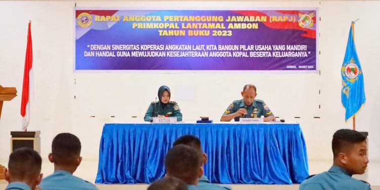 Lantamal IX Selenggarakan RAT Primkopal Ambon Tahun Buku 2023