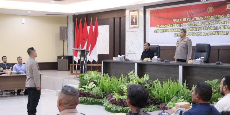 Tingkatkan Kemampuan Personel, Polda Maluku Gelar Latihan Praoperasi Pekat Salawaku 2024