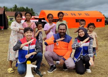 Pertamina Gelar Trauma Healing Kepada Korban Erupsi Gunung Ibu