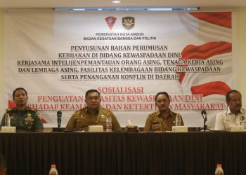 Pemkot Ambon Gelar Sosialisasi Penguatan Kapasitas Kewaspadaan Dini Masyarakat
