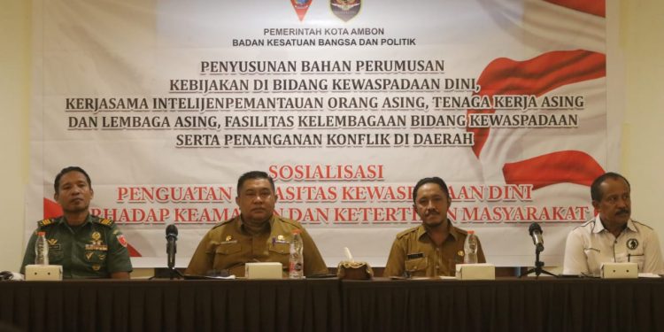 Pemkot Ambon Gelar Sosialisasi Penguatan Kapasitas Kewaspadaan Dini Masyarakat