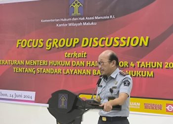 Tingkatkan Implementasi Pelayanan Berbasis HAM, Kemenkumham Maluku Gelar FGD