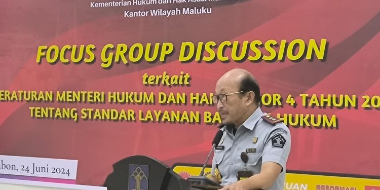 Tingkatkan Implementasi Pelayanan Berbasis HAM, Kemenkumham Maluku Gelar FGD