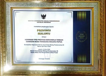 Pemprov Maluku Raih Penghargaan TPID Terbaik Tahun 2024