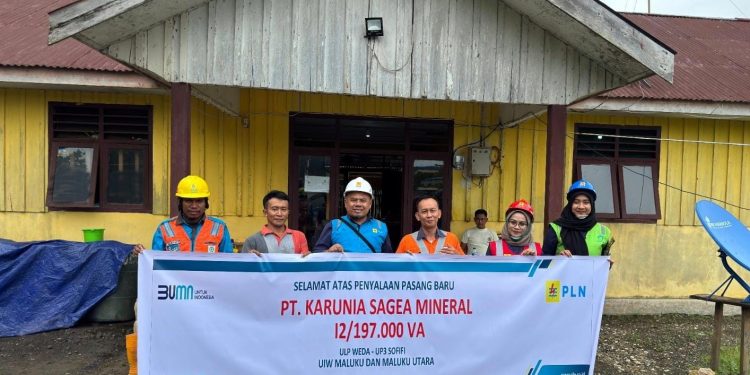 PLN UP3 Sofifi Lakukan Penyambungan Daya 197.000 Pada PT Karunia Sagea Mineral