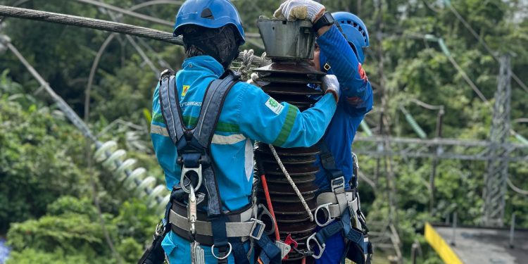 Jelang HUT RI, PLN UP3B Maluku Lakukan Pemeliharaan dan Pembersihan pada Bay Line Wayame dan Gantry Passo