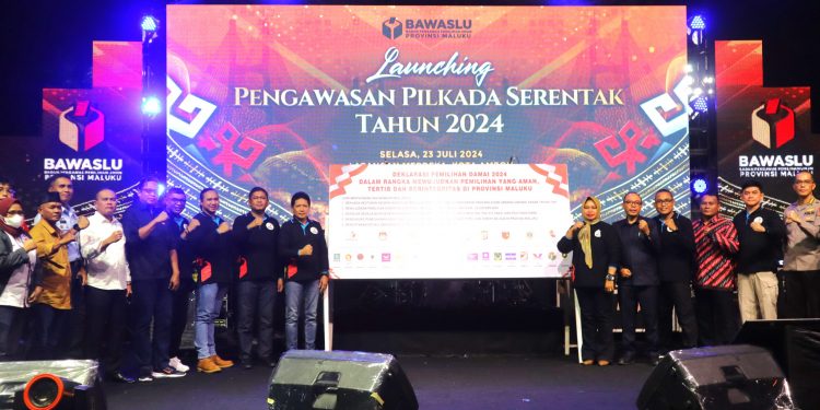 PJ Gubernur Maluku Launching Pengawasan Pilkada Serentak 2024