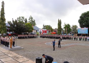 Kapolres Tual pimpin Apel gabungan Personel Polres Tual, Sampaikan Arahan Kapolri
