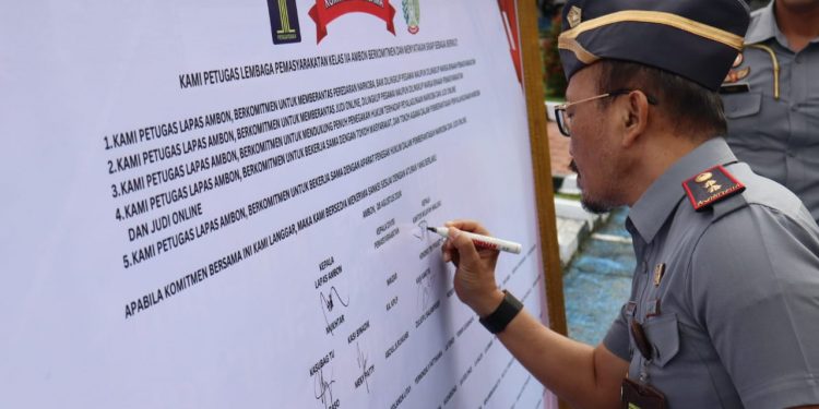 Lapas Kelas IIA Ambon Komitmen Berantas Narkotika dan Judi Online