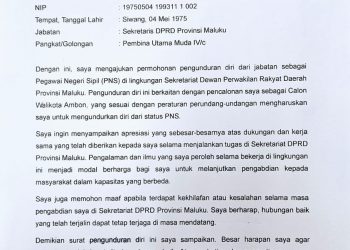 Bodewin Wattimena Resmi Mengundurkan Diri Dari ASN