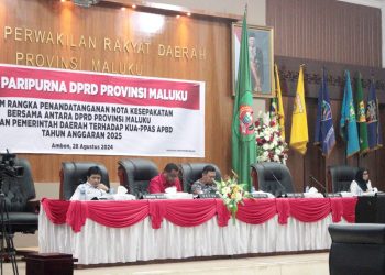 DPRD Maluku Gelar Rapat Paripurna Penandatanganan Nota Kesepahaman KUA PPAS