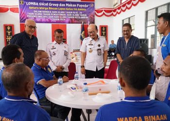 Lapas Kelas IIA Ambon Gelar Lomba Makan Papeda dan Vocal Grup 