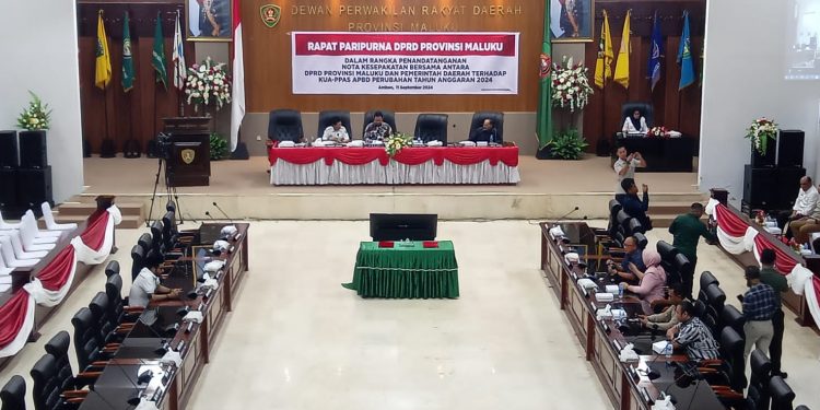 DPRD-Pemprov Teken Nota Kesepakatan Bersama KUPA-PPAS Perubahan APBD Maluku 2024