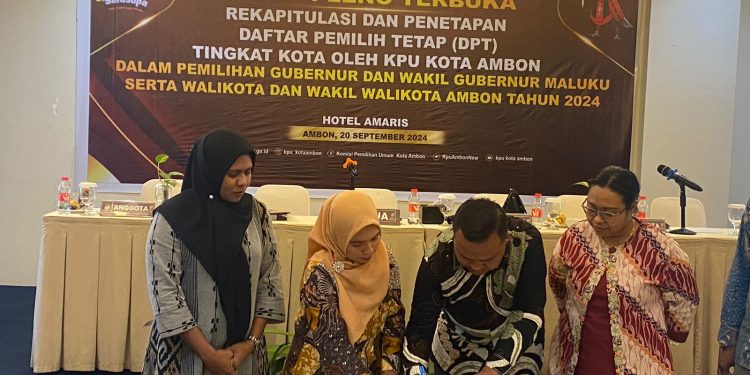 KPU Tetapkan DPT Pilkada 2024 Kota Ambon Sebanyak 250.194 Pemilih