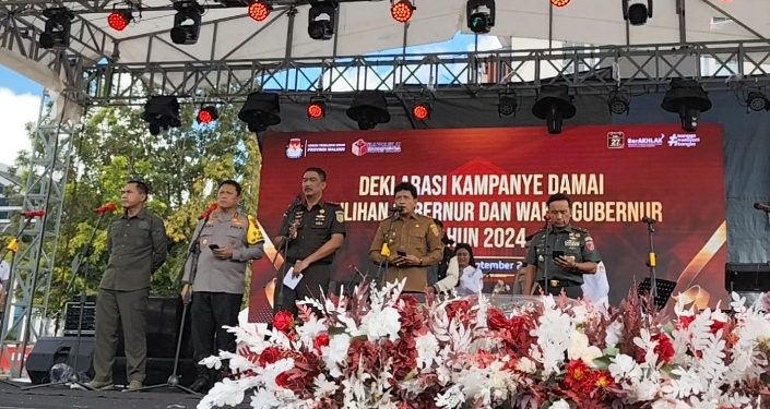 KPU Maluku Gelar Deklarasi Kampanye Damai Pilgub dan Wagub 2024