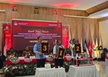 Tiga Paslon Gubernur dan Wagub Maluku Resmi Miliki Nomor Urut