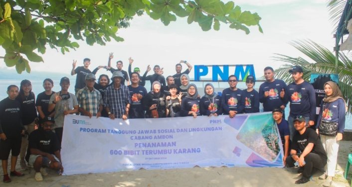 Peringati HSP ke-96 ,PNM Gandeng Anak Muda Lakukan Konservasi Terumbu Karang