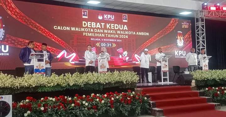 KPU Ambon Gelar Debat Kedua Calon Walikota dan Wawali, Paslon Paparkan Program Kerja