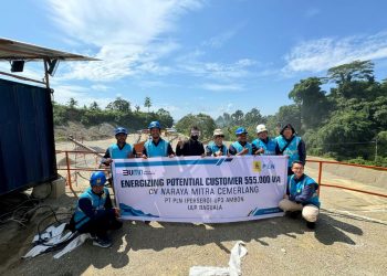 PLN UIW MMU Sambungkan Listrik 555.000 VA bagi Pelanggan CV Naraya Mitra Cemerlang