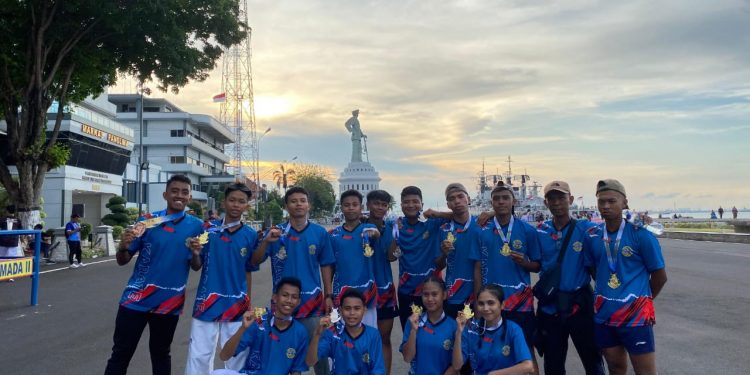 Karateka Binaan Lantamal IX Ambon Borong Medali Pada Piala Pangkoarmada RI 2024