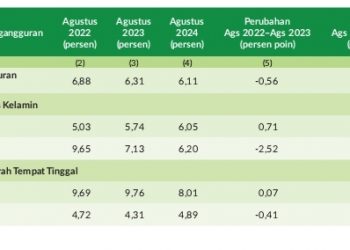 BPS Maluku Catat Angka Turun 6,11 Persen di Agustus 2024