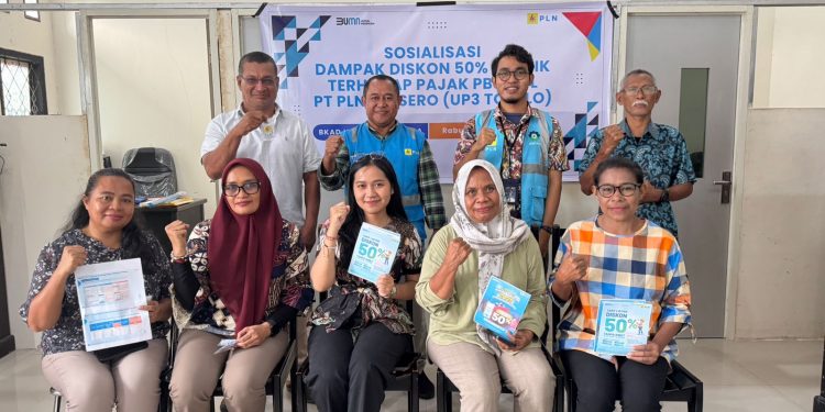 PLN UP3 Tobelo Gelar Sosialisasi Dampak Diskon 50% Listrik terhadap PBJT-TL kepada BPKAD Halmahera Utara