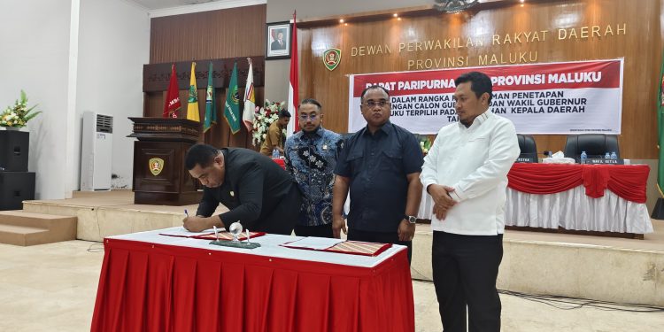 DPRD Maluku Gelar Rapat Paripurna Pengumuman Penetapan Paslon Gubernur dan Wagub