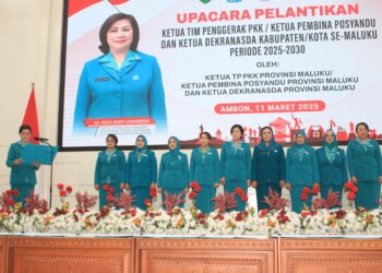 Ketua TP-PKK Maluku Lantik TP-PKK Sembilan Kabupaten Kota