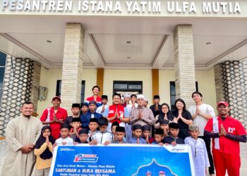 Pertamina Bersama Hiswana Migas Berikan Santunan Anak Yatim dan Berbagi Paket Takjil Gratis di Wilayah Maluku