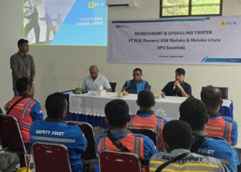 PLN UP3 Saumlaki Konsisten Gelar Refreshment dan Upskilling Yantek