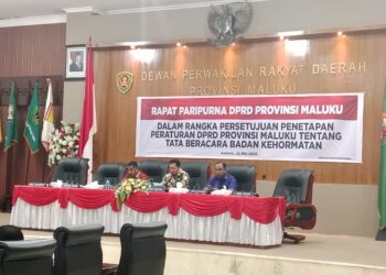 DPRD Maluku Gelar Paripurna, Persetujuan Penetapan Perda Tata Beracara BK